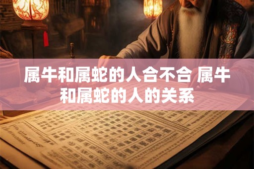 属牛和属蛇的人合不合 属牛和属蛇的人的关系 属牛和属蛇的人合不合 属牛和属蛇的人的关系