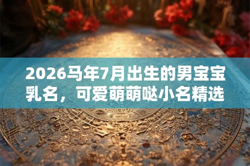 2026马年7月出生的男宝宝乳名，可爱萌萌哒小名精选大全！