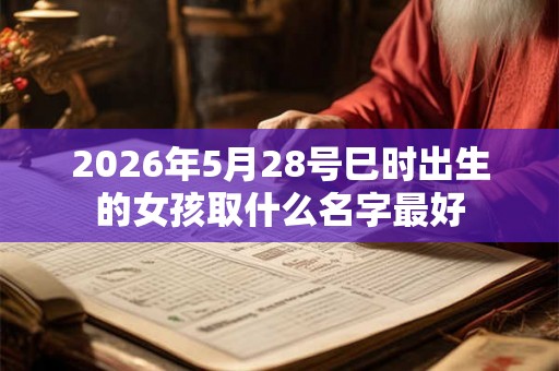 2026年5月28号巳时出生的女孩取什么名字最好