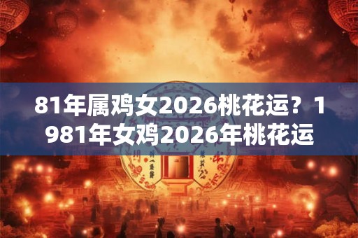 81年属鸡女2026桃花运？1981年女鸡2026年桃花运