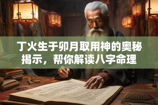 丁火生于卯月取用神的奥秘揭示，帮你解读八字命理