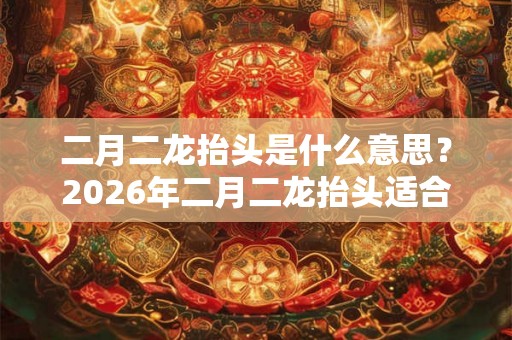 二月二龙抬头是什么意思？2026年二月二龙抬头适合装修吗？