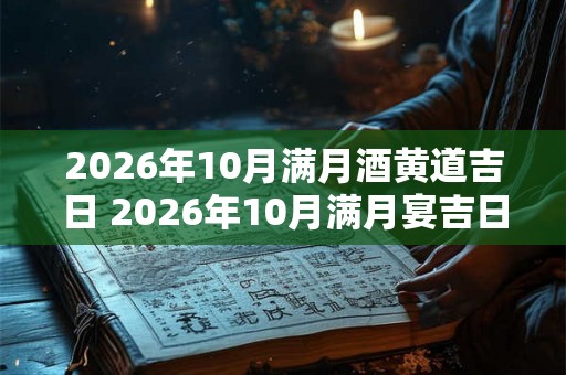 2026年10月满月酒黄道吉日 2026年10月满月宴吉日查询