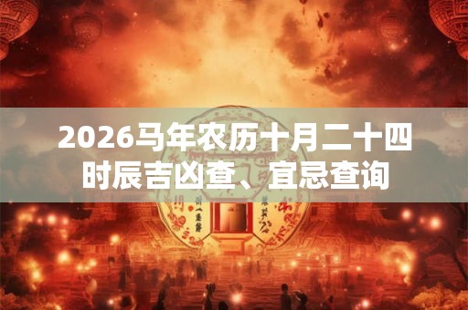 2026马年农历十月二十四时辰吉凶查、宜忌查询