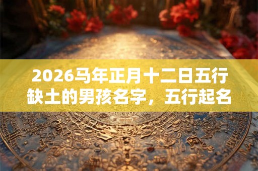 2026马年正月十二日五行缺土的男孩名字，五行起名