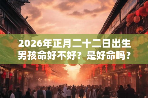 2026年正月二十二日出生男孩命好不好?是好命吗? 2026年正月二十二日出生男孩命好不好?是好命吗?