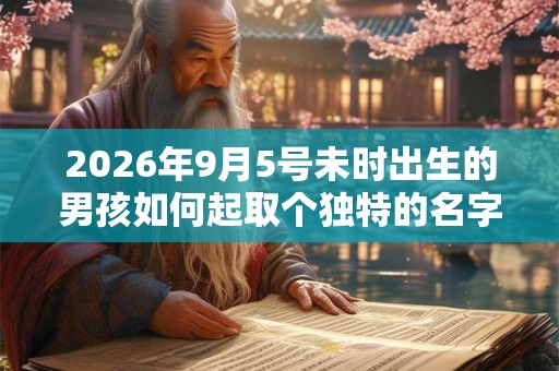 2026年9月5号未时出生的男孩如何起取个独特的名字，五行属什么