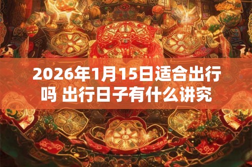 2026年1月15日适合出行吗 出行日子有什么讲究