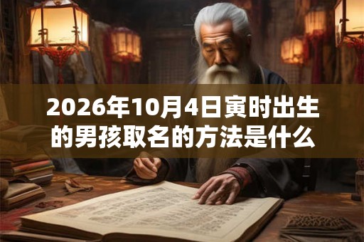 2026年10月4日寅时出生的男孩取名的方法是什么