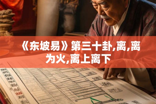 《东坡易》第三十卦,离,离为火,离上离下
