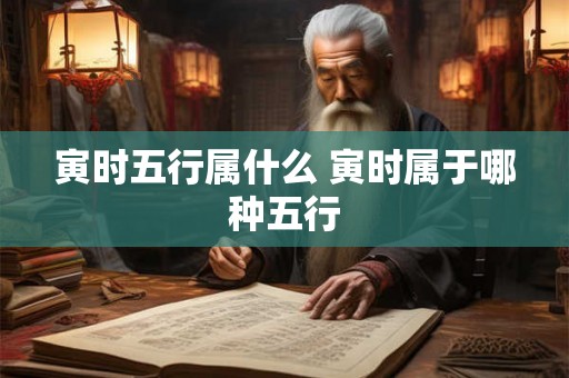 寅时五行属什么 寅时属于哪种五行 寅时五行属什么 寅时属于哪种五行