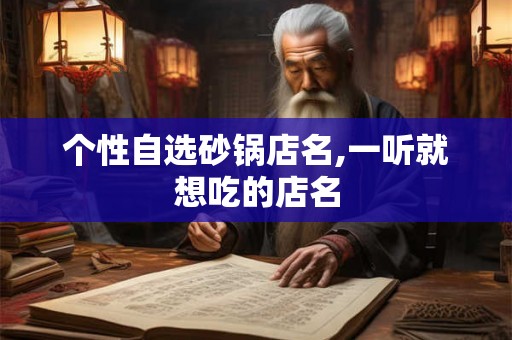 个性自选砂锅店名,一听就想吃的店名 个性自选砂锅店名,一听就想吃的店名