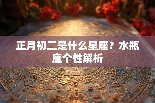正月初二是什么星座？水瓶座个性解析