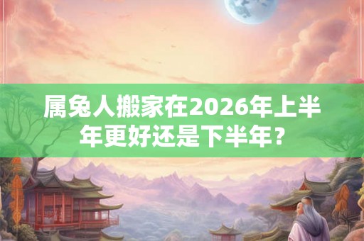 属兔人搬家在2026年上半年更好还是下半年？