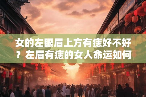 女的左眼眉上方有痣好不好？左眉有痣的女人命运如何？