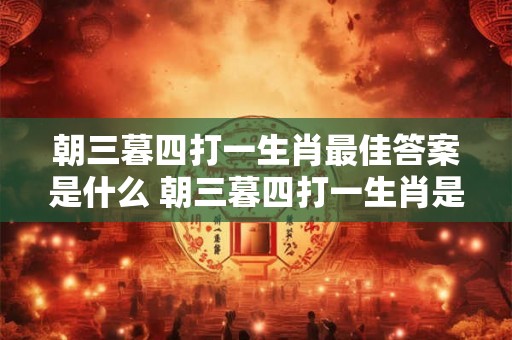 朝三暮四打一生肖最佳答案是什么 朝三暮四打一生肖是什么