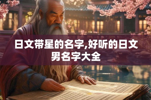 日文带星的名字,好听的日文男名字大全 日文带星的名字,好听的日文男名字大全