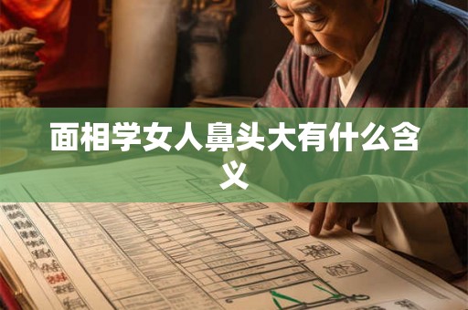 面相学女人鼻头大有什么含义