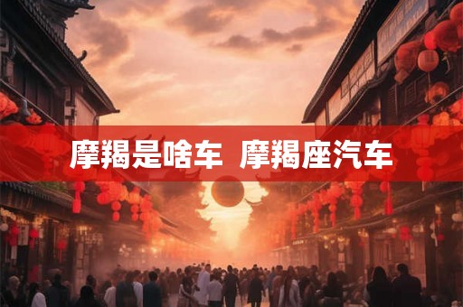 摩羯是啥车  摩羯座汽车