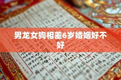 男龙女狗相差6岁婚姻好不好