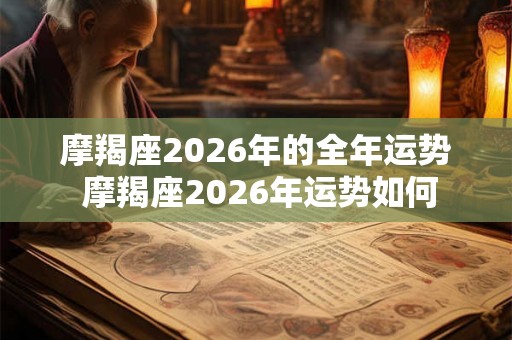 摩羯座2026年的全年运势 摩羯座2026年运势如何