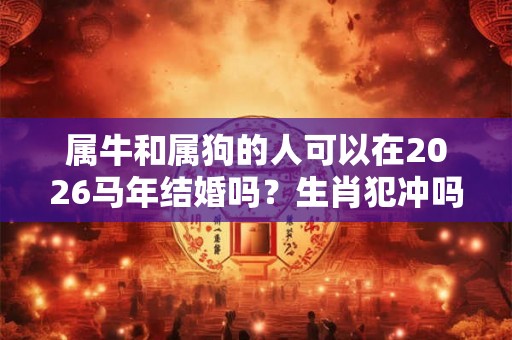 属牛和属狗的人可以在2026马年结婚吗？生肖犯冲吗？