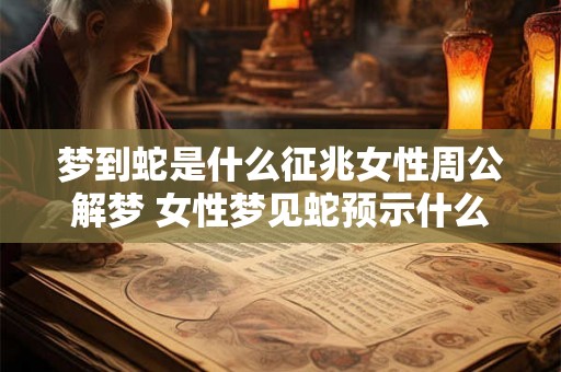梦到蛇是什么征兆女性周公解梦 女性梦见蛇预示什么 梦到蛇是什么征兆女性周公解梦 女性梦见蛇预示什么