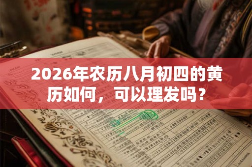 2026年农历八月初四的黄历如何,可以理发吗? 2026年农历八月初四的黄历如何,可以理发吗?