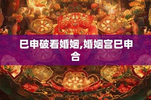 巳申破看婚姻,婚姻宫巳申合