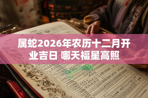 属蛇2026年农历十二月开业吉日 哪天福星高照