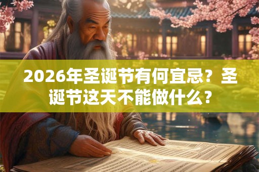 2026年圣诞节有何宜忌？圣诞节这天不能做什么？