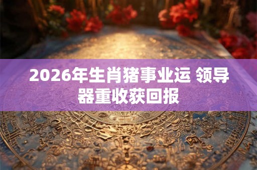 2026年生肖猪事业运 领导器重收获回报