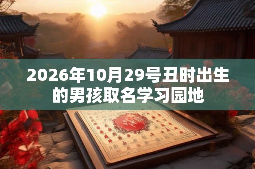 2026年10月29号丑时出生的男孩取名学习园地