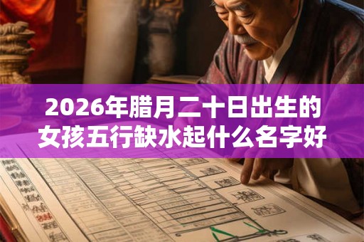 2026年腊月二十日出生的女孩五行缺水起什么名字好？