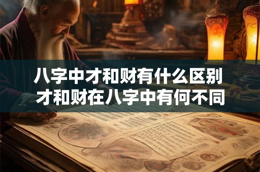 八字中才和财有什么区别 才和财在八字中有何不同