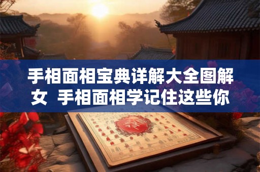 手相面相宝典详解大全图解女  手相面相学记住这些你就会看相
