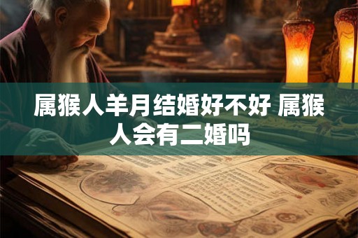 属猴人羊月结婚好不好 属猴人会有二婚吗