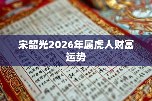 宋韶光2026年属虎人财富运势