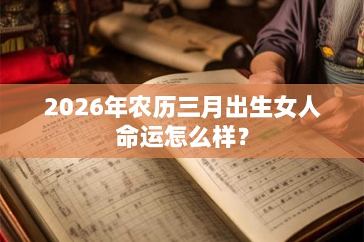 2026年农历三月出生女人命运怎么样？