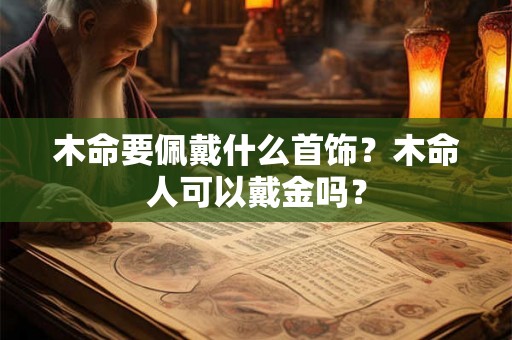 木命要佩戴什么首饰？木命人可以戴金吗？