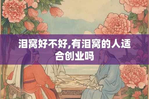 泪窝好不好,有泪窝的人适合创业吗