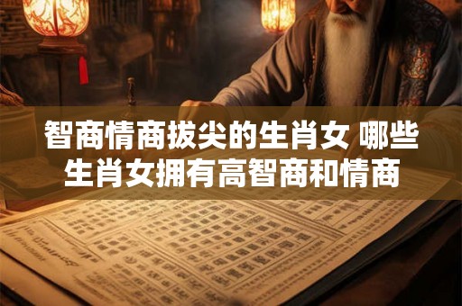 智商情商拔尖的生肖女 哪些生肖女拥有高智商和情商