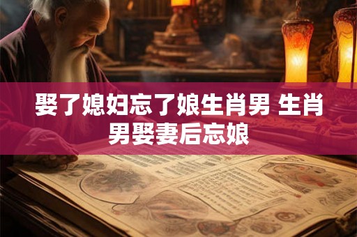 娶了媳妇忘了娘生肖男 生肖男娶妻后忘娘 娶了媳妇忘了娘生肖男 生肖男娶妻后忘娘