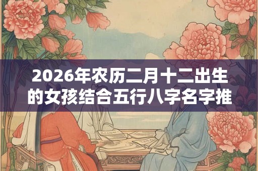 2026年农历二月十二出生的女孩结合五行八字名字推荐 2026年农历二月十二出生的女孩结合五行八字名字推荐