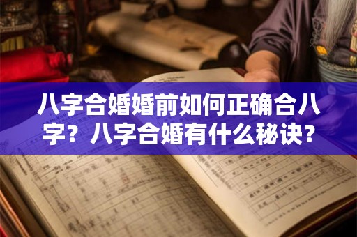 八字合婚婚前如何正确合八字？八字合婚有什么秘诀？