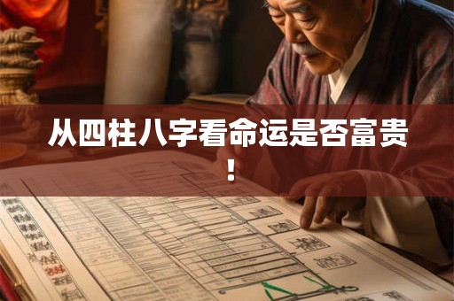 从四柱八字看命运是否富贵！
