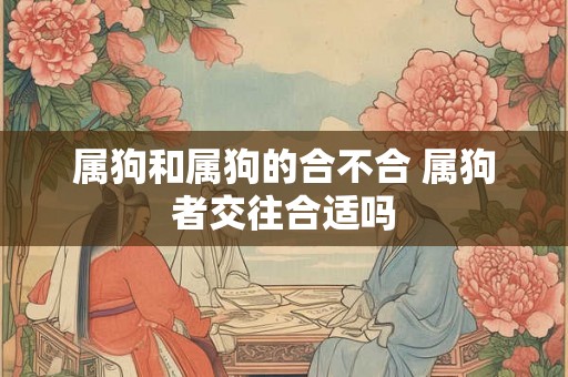 属狗和属狗的合不合 属狗者交往合适吗 属狗和属狗的合不合 属狗者交往合适吗