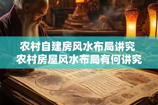 农村自建房风水布局讲究 农村房屋风水布局有何讲究