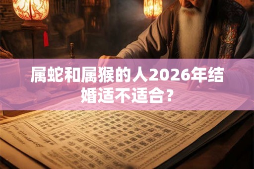 属蛇和属猴的人2026年结婚适不适合? 属蛇和属猴的人2026年结婚适不适合?
