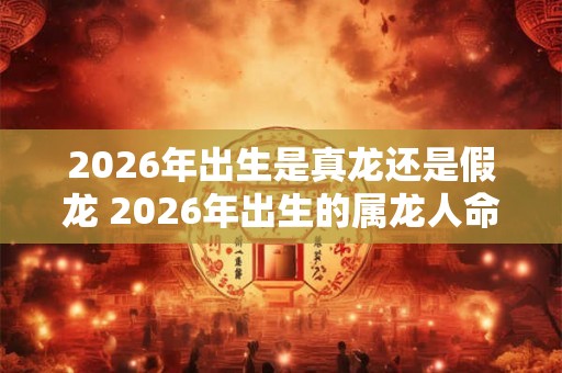 2026年出生是真龙还是假龙 2026年出生的属龙人命运如何